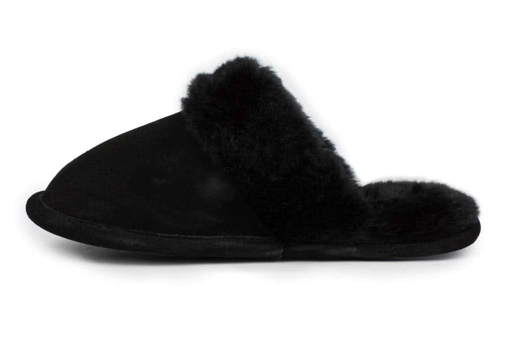 Faux fur slippers
